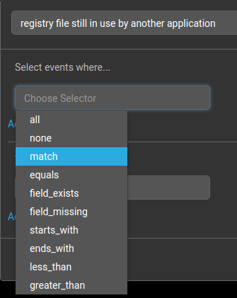 Choosing a selector